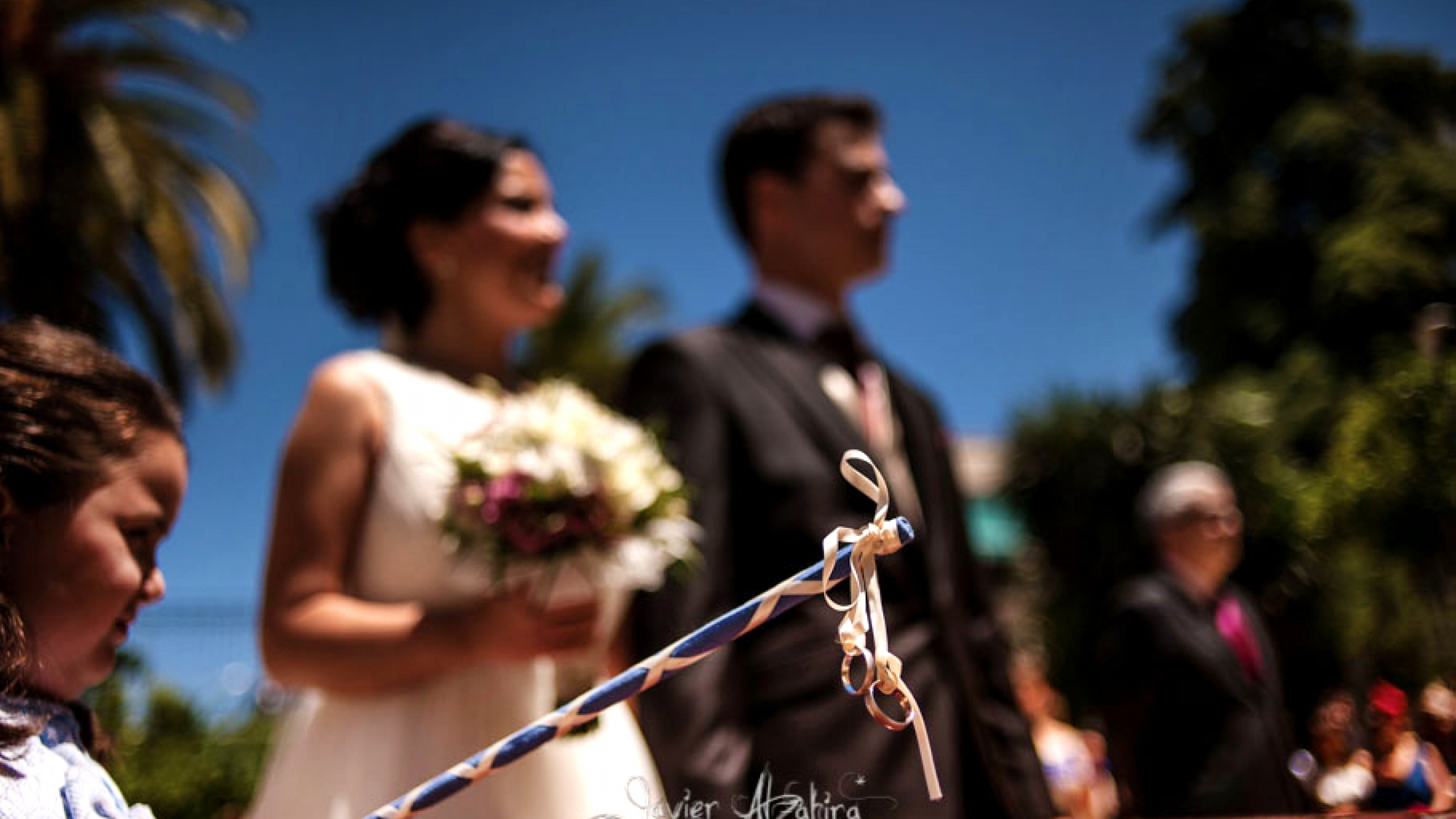 Fotos de boda en un parque en la Rambla